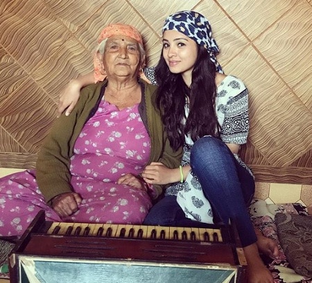 Richa Rathore with her grandmother